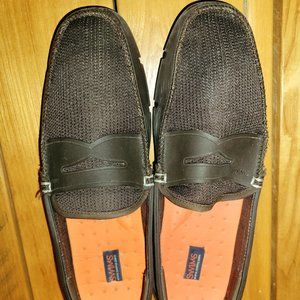 Swims Breeze Penny Loafers Men 11 Brown Boat Shoes.